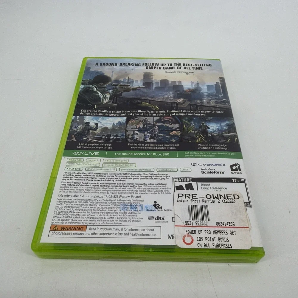 Sniper: Ghost Warrior 2 ¤ Game Complete Good! Microsoft Xbox 360 Authentic
